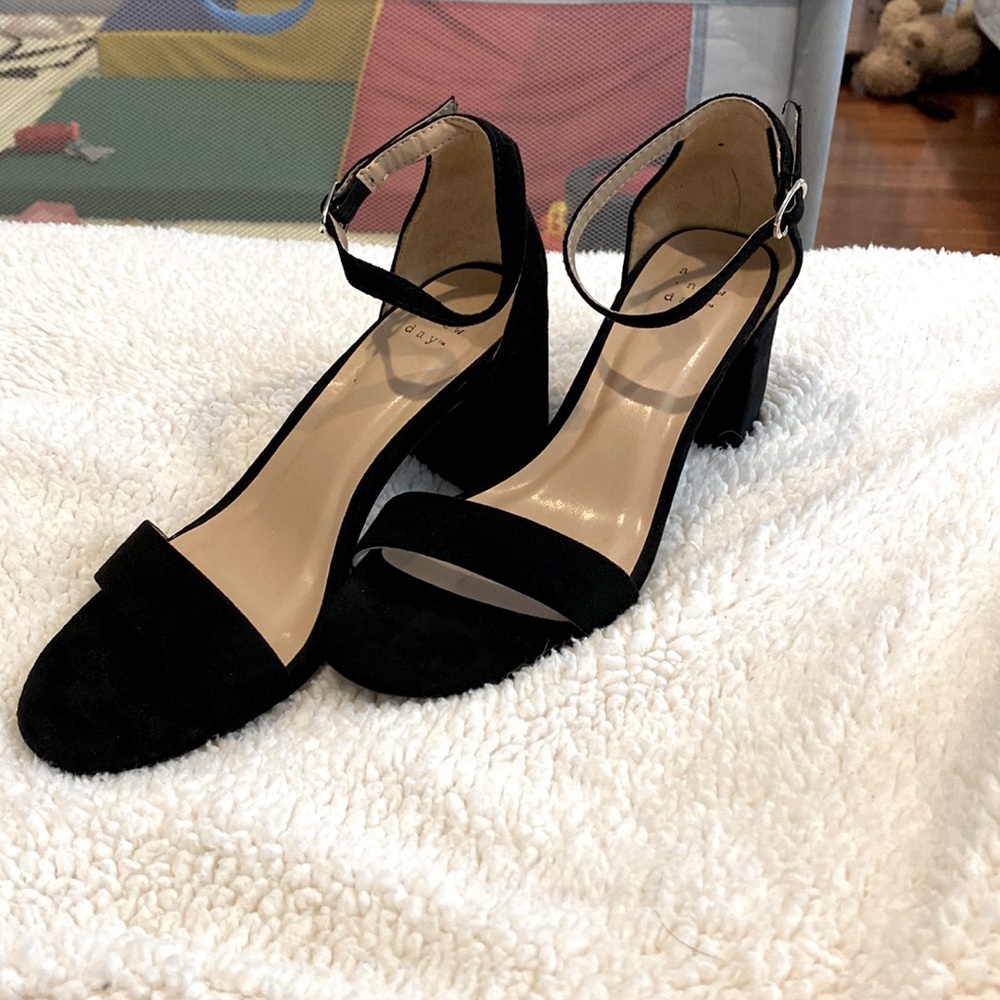 A New Day black open toe high heels